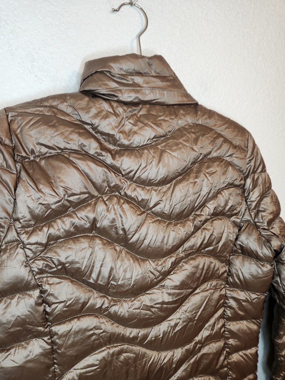 Andrew Marc Premium Down Packable Long Puffer Coat Taupe Brown Womens S - Picture 5 of 16